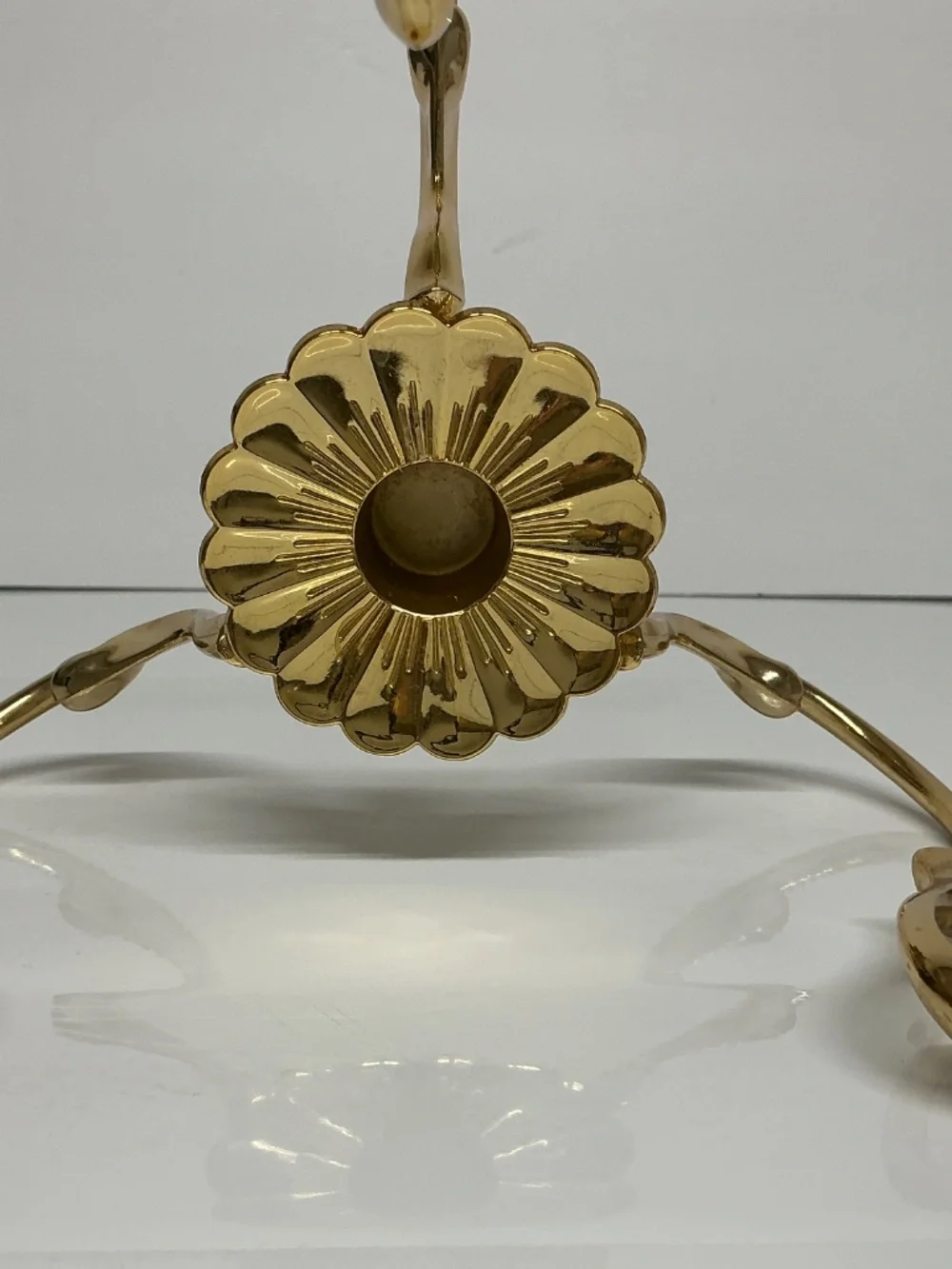 Partylite Candle Holder Gold Brass Color